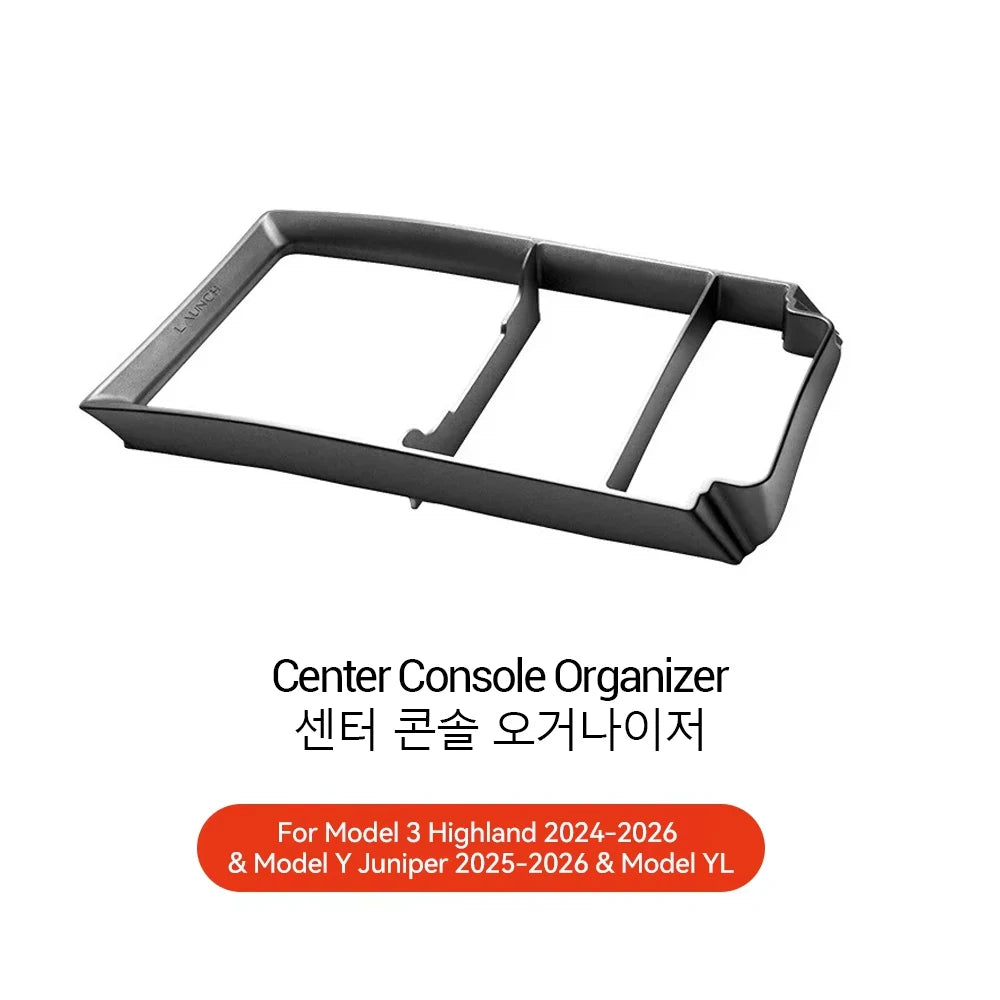 For Tesla Model 3/Y/YL Highland Juniper 2026 Center Armrest Storage Box Tray Console Organizer Box Accessories
