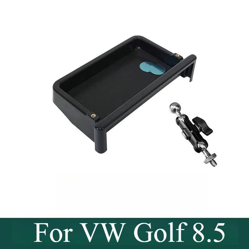 For VW Golf 8.5 2025 2026 Screen Rear Storage Box with Phone Holder Practical In-Car Organizer Dashboard Accessories