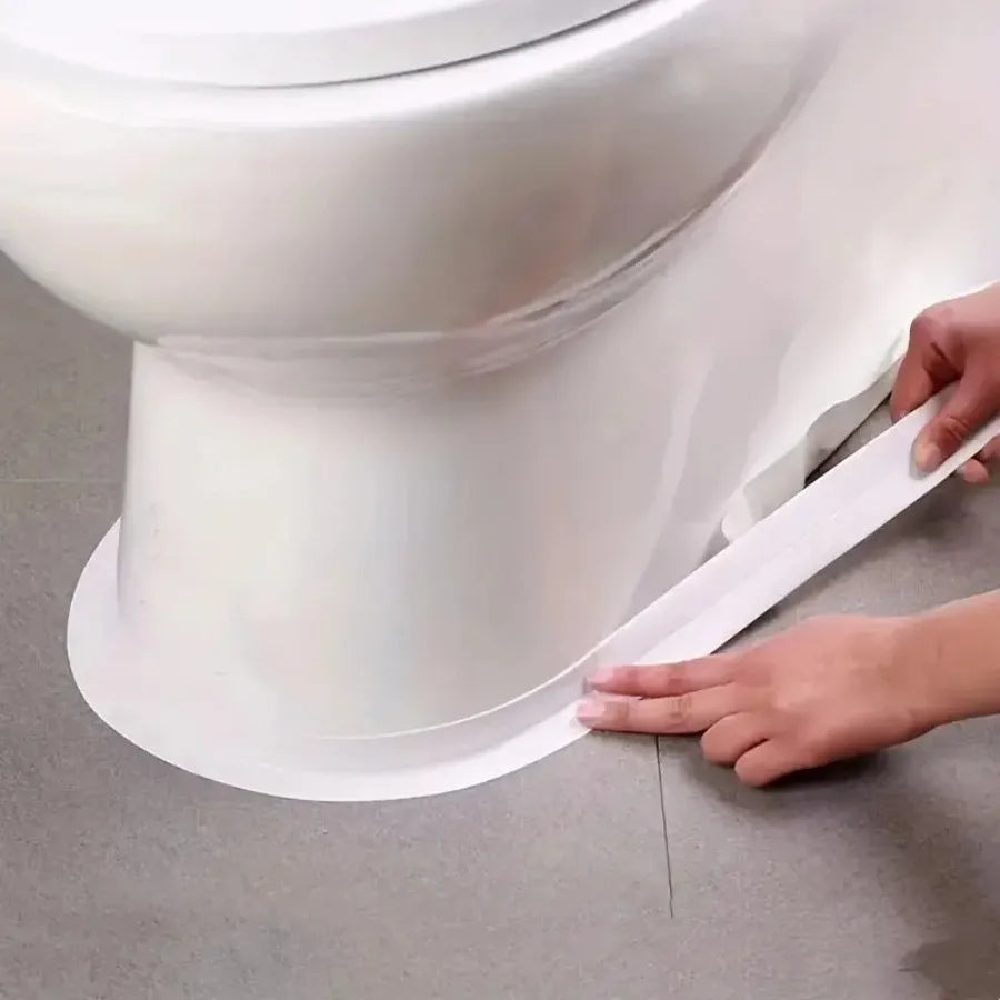 Self Adhesive Caulking Tape for Toilet Base Sealer, Kitchen, Bathroom, Sink,Shower,Bathtub Edge Protector,PVC Caulk Strip Decor
