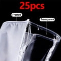 25/50pcs PE Clothing Frosted Zipper Bags T-shirt Cosmetics Clear Waterproof Storage Bag Home Travel Storage Pouch Customizable