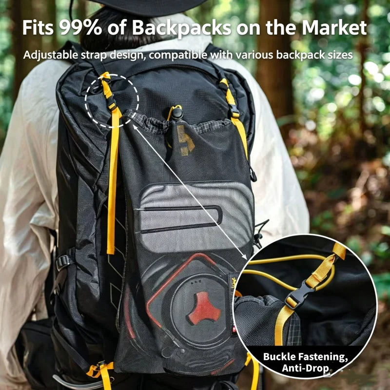 Outdoor Backpack Expansion Kangaroo Pouch Ultralight Breathable Outdoor Hiking Camping Gear Storage Bag Dry-Wet Separation Pack