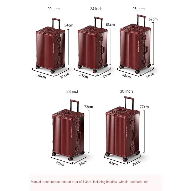 Multifunctional Suitcase Large Capacity 30inch Thickened Sturdy Aluminum Frame Travel Suitcase Trolley Case Extra Large Luggage