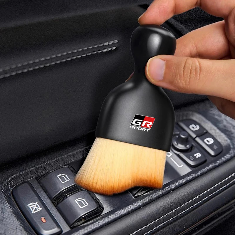 Car Cleaning Soft Brush Microfiber Towel Dust Removal Tool For Toyota GR 86 CHR Prado Alphard Yaris Prius Camry Crown RAV4 Supra
