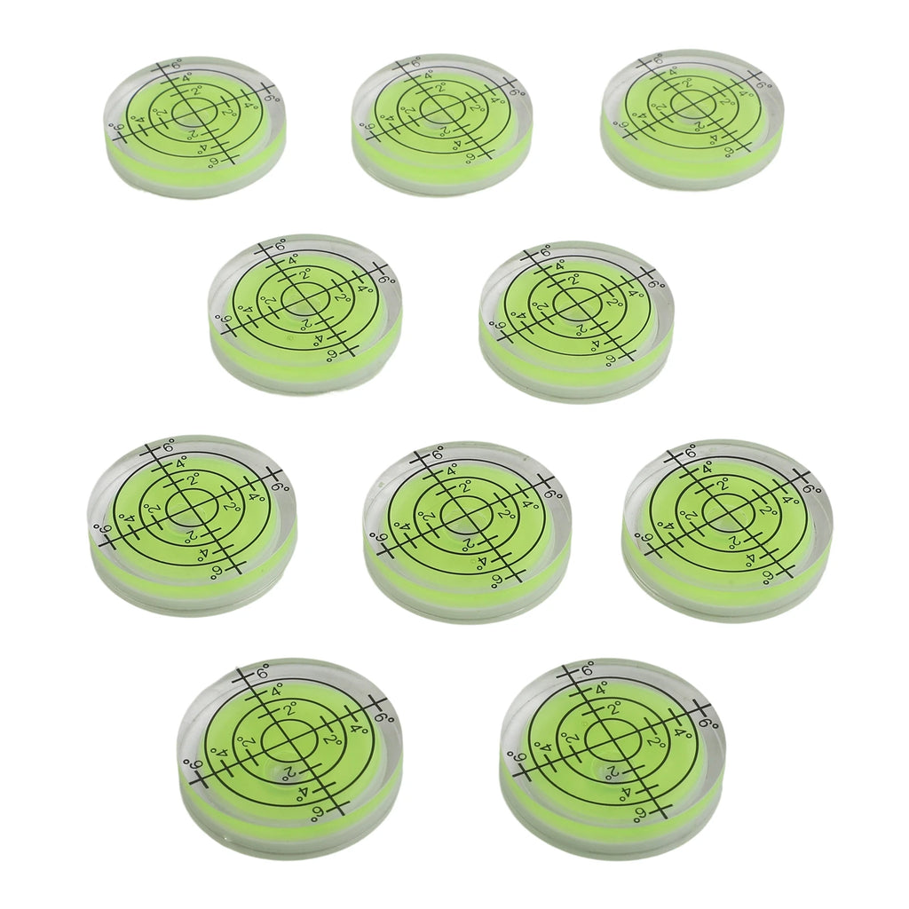 10PCS 32x7mm Round Bubble Level Acrylic For Spirit Gauge For Precision Measuring Tool