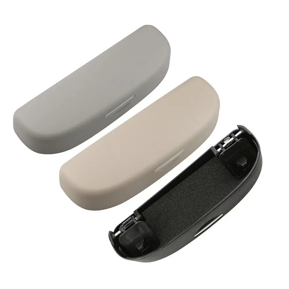Universal Plastic Car Glasses Case Practical Gray Sunglasses Holder Beige Black Spectacles Box Accessories