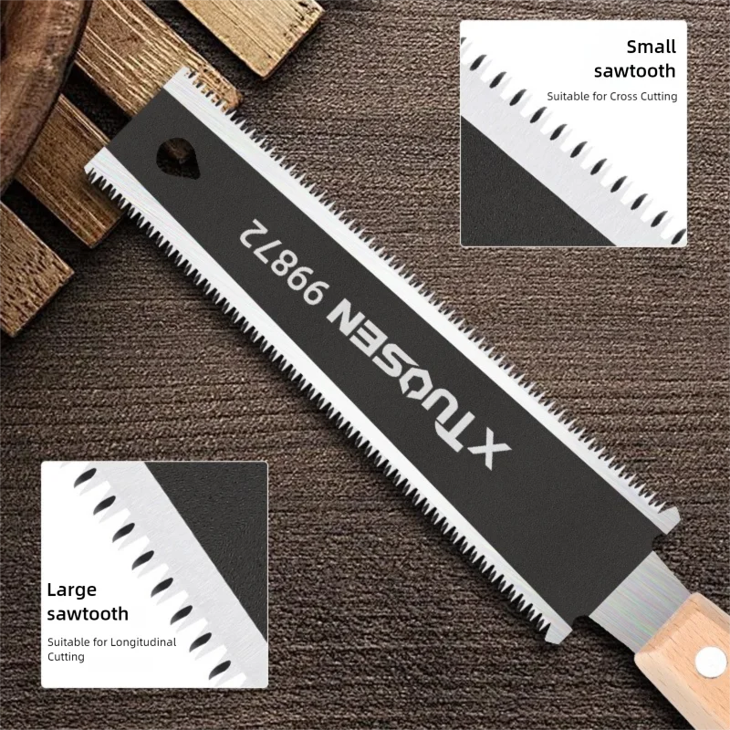 Hand Saw 6-inch Double-sided Saw Flexible Blade for Flush Cutting Household Woodworking Tools Fine Tooth Precision Flat Saws