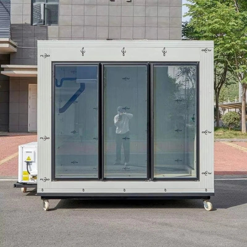 Glass Door Walk in Cold Storage Room Commercial Display Cooler Energy Efficient for Food Lab Kitchen Storage Custom