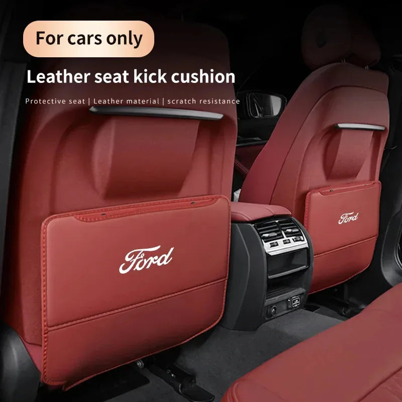 Car Seat Back Protection Anti-Kick Pad Seat Storage Bag For Ford Mondeo Edge Explorer Ranger Raptor Puma Fusion Ecosport Focus
