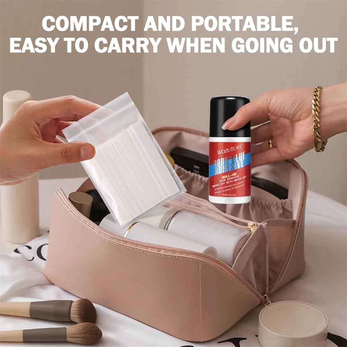 Multi-use Body Adhesive for Bond Wig Clothing Super Sticky Anti-Exposure Clothes Glue Invisible Stain-free Rollerball Skin Glue