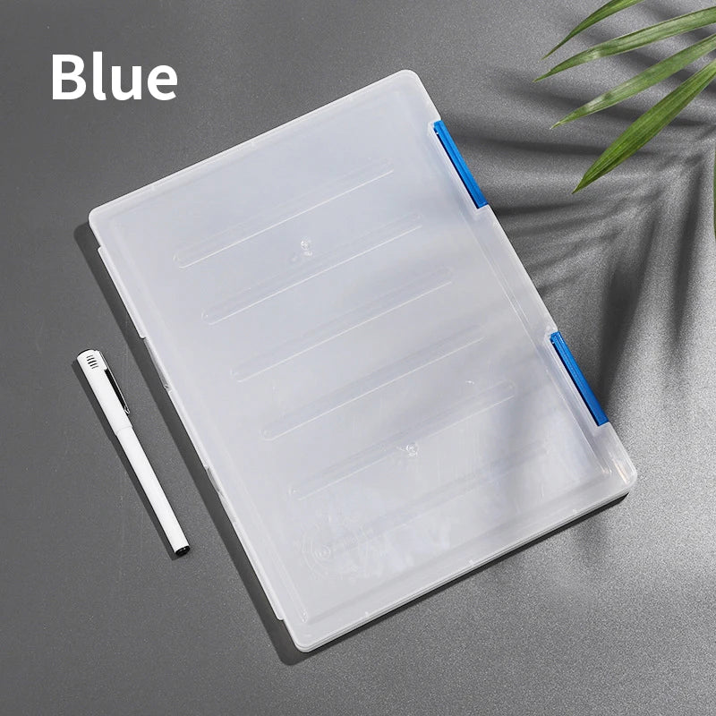 1PC Transparent File Box A4 Plastic PP File Box For School Students Multi-layer Portable Double-layer Data File Subject Classifi