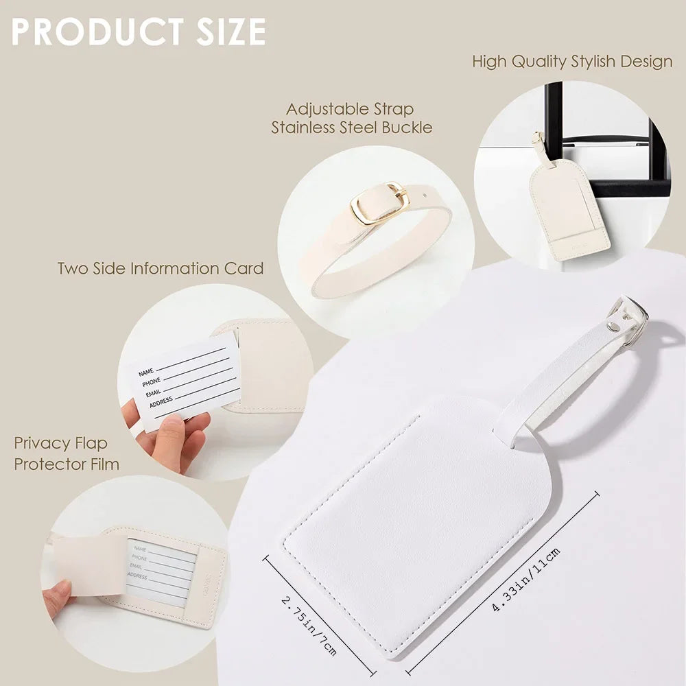 Initial Luggage Tags Handbag key Holders Travel Bag Key Wallets Label Tag Suitcase Identify Labels with Privacy Cover