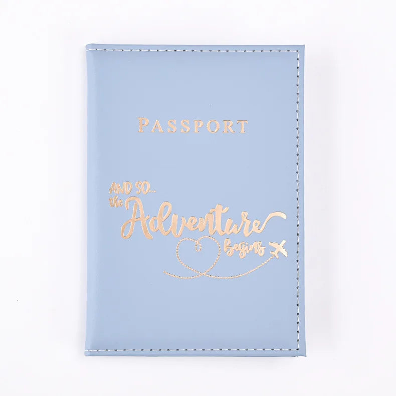 Women Men Letter Lover Passport Cover Men Women Travel Passport Case Leather Cute Passport Wallet Purse Girl Card Holder