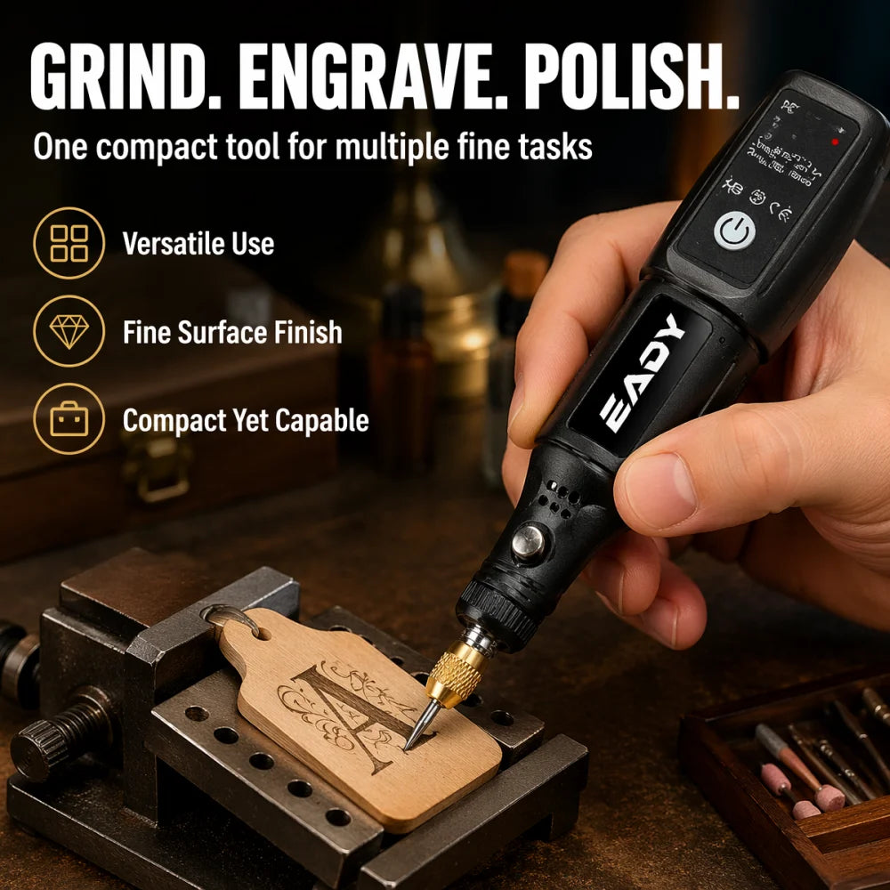 Cordless Mini Electric Drill Rotary Tool – USB Rechargeable Engraving Pen for Polishing, Grinding, Carving – Handheld Dremel