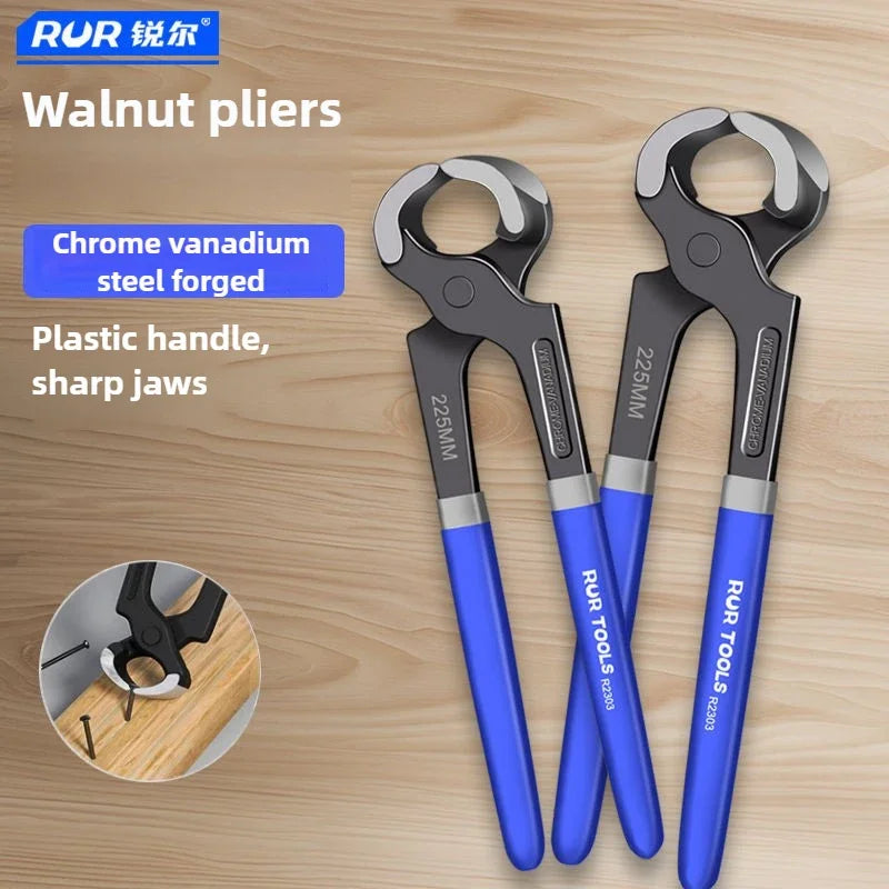 Tower Pincers Non-slip Grips Pliers Flat Mouth Cattle Horse Hoof Nippers Snips Puller Hand Tools Pulling Nails Cutting Wires
