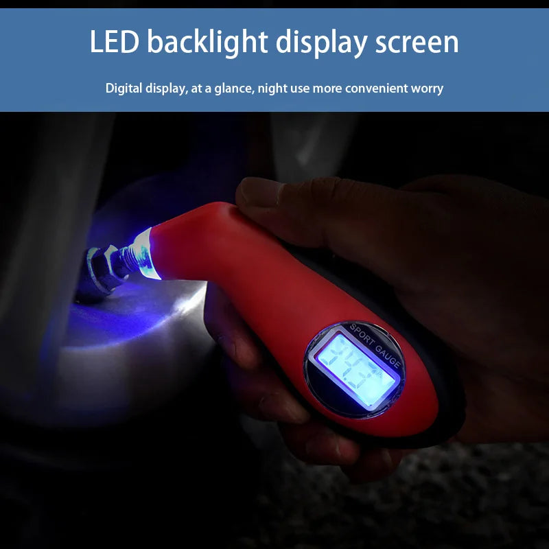 Auto Motorcycle Tyre Pressure Digital Meter Mini Diagnostic Tool Car Styling LCD Display Tire Pressure Gauge Detector For Car