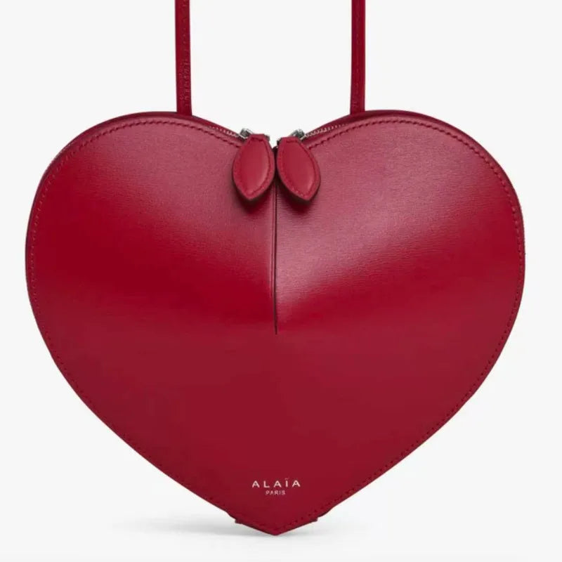 Alaialove bag genuine leather shoulder armpit crossbody bag niche style high quality stereo heart-shaped bag women's bag