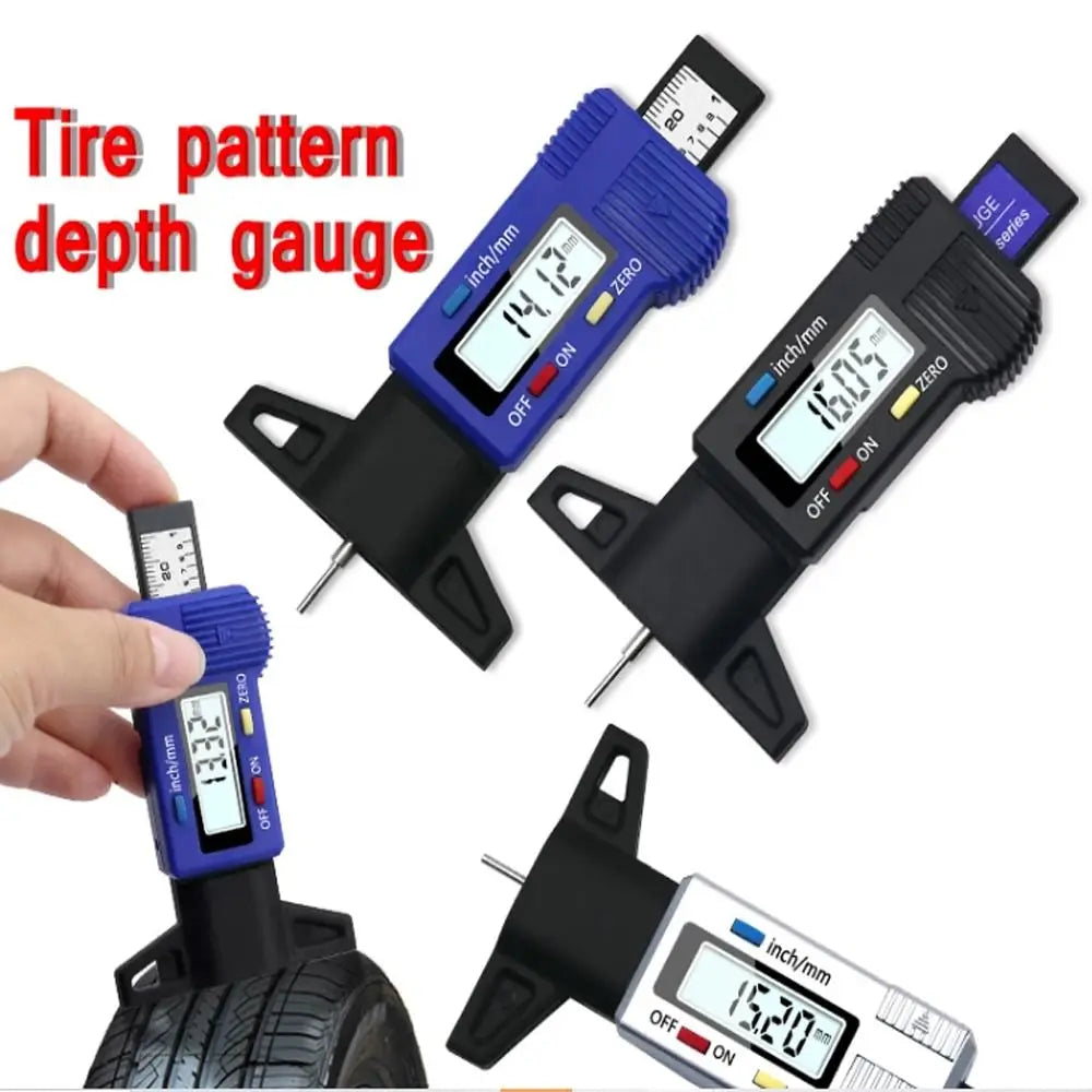 Digital Measuring Tools Tyre Tire Meter Thickness Gauges Tire Wear Detection Car Tire Tread Depth Gauge