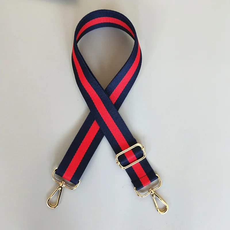 New Shoulder Strap Bag Accessories Colorful Versatile Single Shoulder Oblique Span Extended Wide Bag Adjustable Striped Webbing