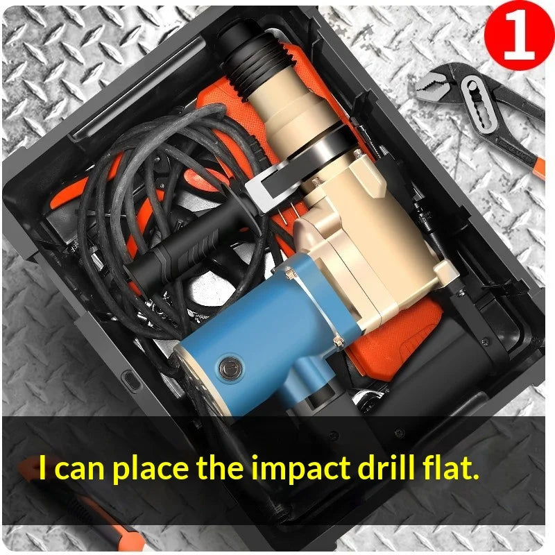 Tool Organizer Case Heavy Duty Metal Toolbox Portable Lockable Large Capacity Tool Chest Garage Workshop Mechanic Organizer
