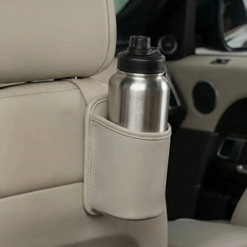 Punch-Free Car Door Side Storage Box Waterproof Leather Mini Storage Holder