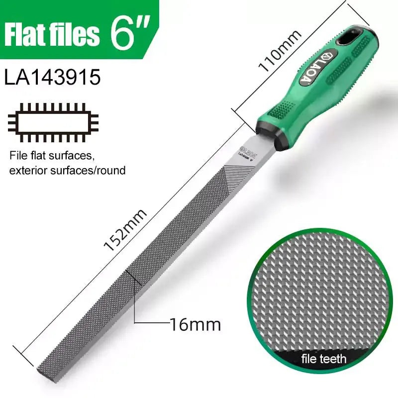 LAOA Assorted Files Set 10Pcs High Carbon Steel Precision Hand Tools for Metal Wood DIY Professional Sharpening Smoothing