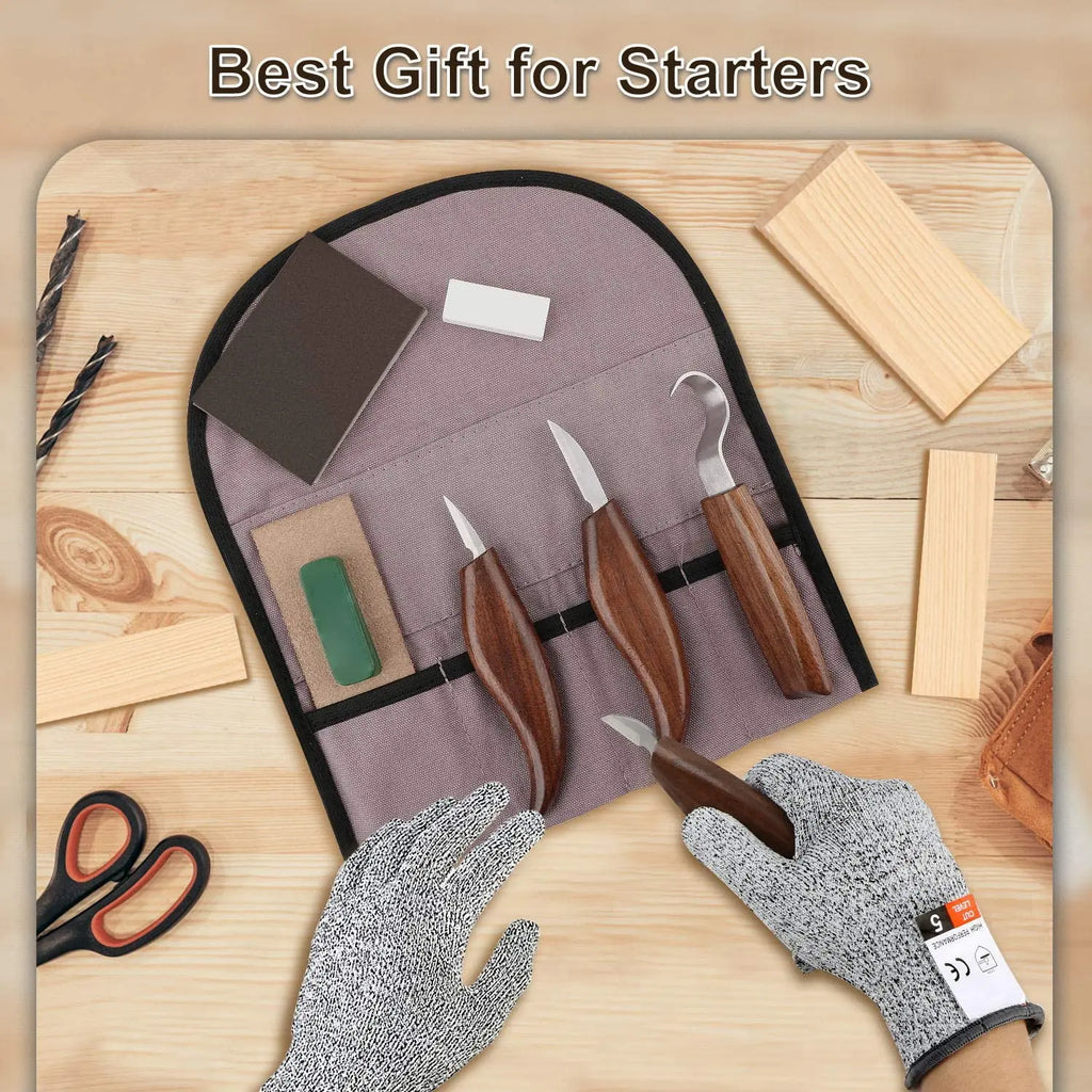 1/3/5/7/10/12pcs Wood Carving Tools Chisel Woodworking Cutter Hand Tool Set Wood Carving Knife DIY Peeling Woodcarving