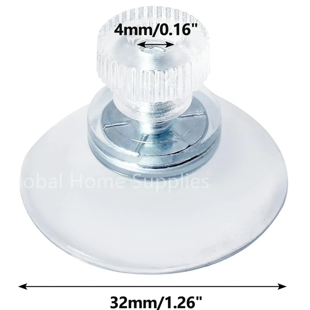20PCS 0.98/1.26/1.61/2.09 inch Suction Cups with Screw Round PVC Sucker Nut Strong Adhesive Suction Holder Rubber Sucker Pad