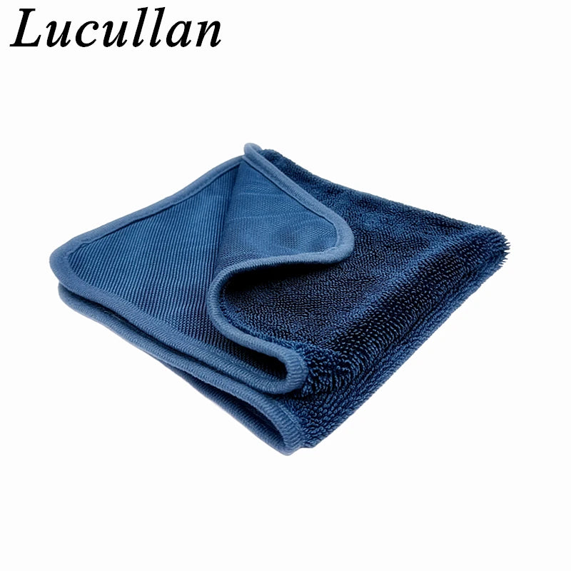 Lucullan 60X90cm Single-Sided Twist Drying Towel Ultra Soft Korea Material Microfiber Car Cleaning Detailing Rags