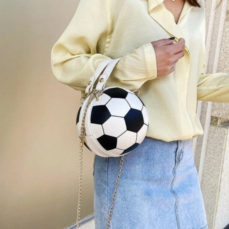 Women's INS Super Hot Personalized Basketball Bag Versatile One Shoulder Crossbody Bag Korean Edition Round Bag Fast Shipment