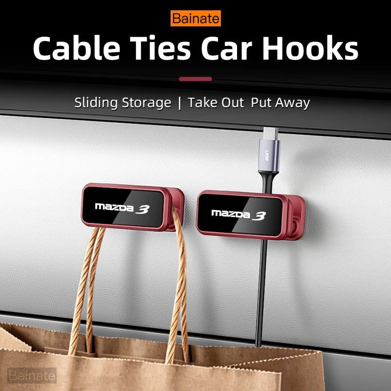 Car Hook Styling Hooks Interior Storage Accessories, For Mazda 3 SKYACTIV 2003-2013 2014-2017 2018-2025 Adhesive Mount Organizer