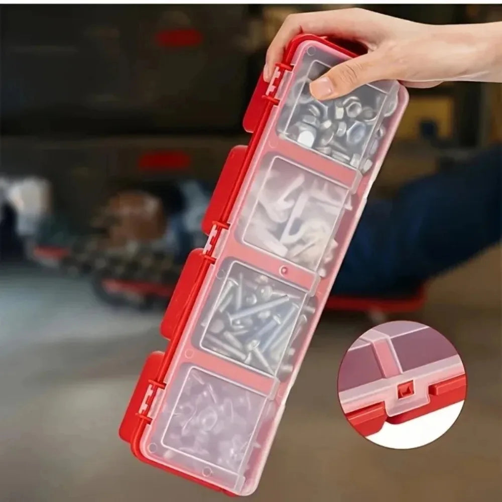 Convenient Multi-Compartment Screw and Small Parts Storage Box Durable Plastic Hardware and Jewelry Storage Box