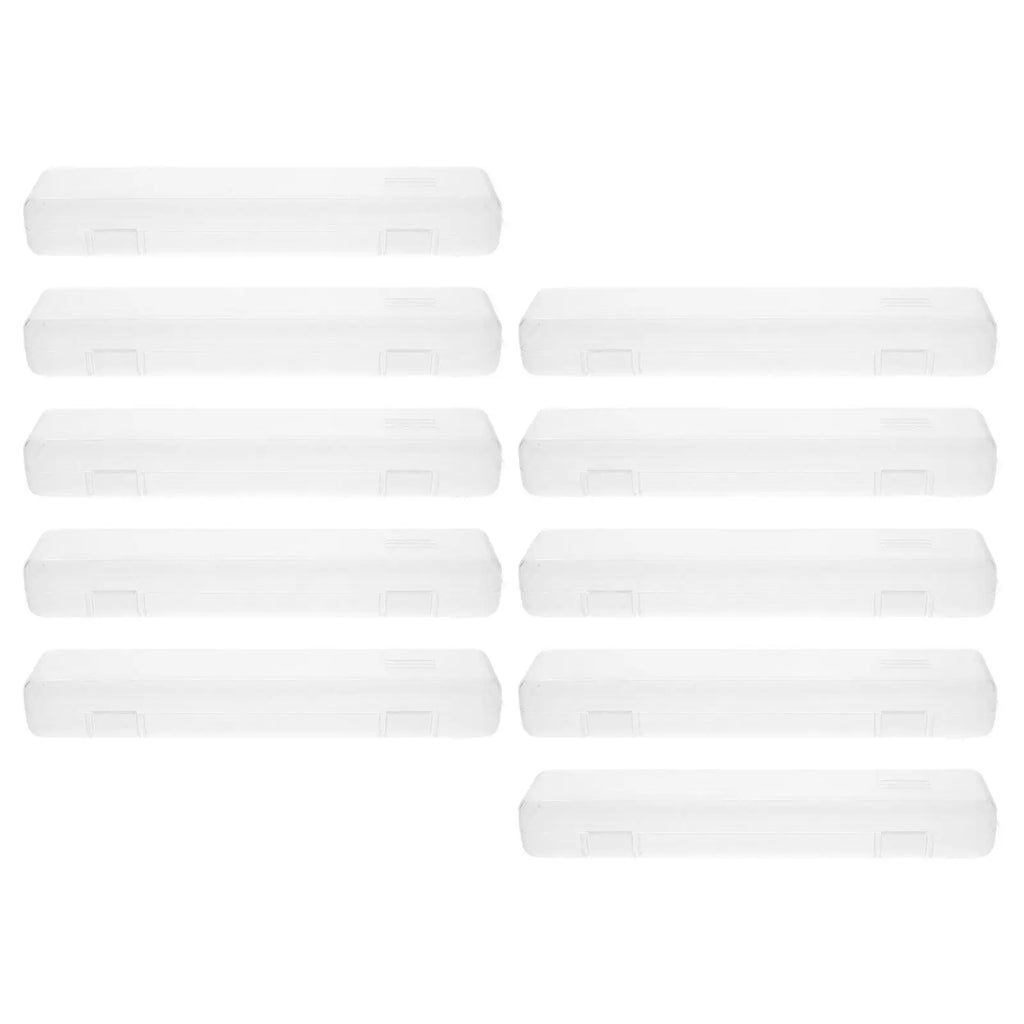 10Pcs Toothbrush Case Travel Storage Box Lightweight Portable Organizer Hanging Loop Clear Dustproof Holder Bathroom