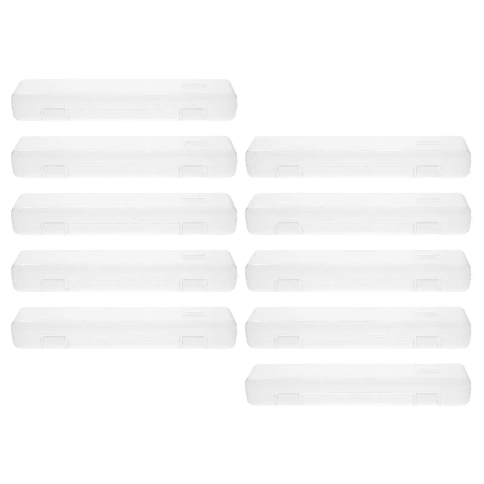 10Pcs Toothbrush Case Travel Storage Box Lightweight Portable Organizer Hanging Loop Clear Dustproof Holder Bathroom