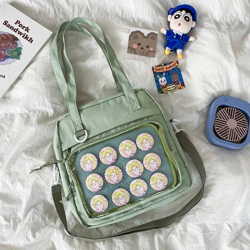 Japanese Style Kawaii Itabag For Dolls Large Handbags New Nylon School Bags For Teenage Girls Tote Shoulder Bag JK Crossbody Bag