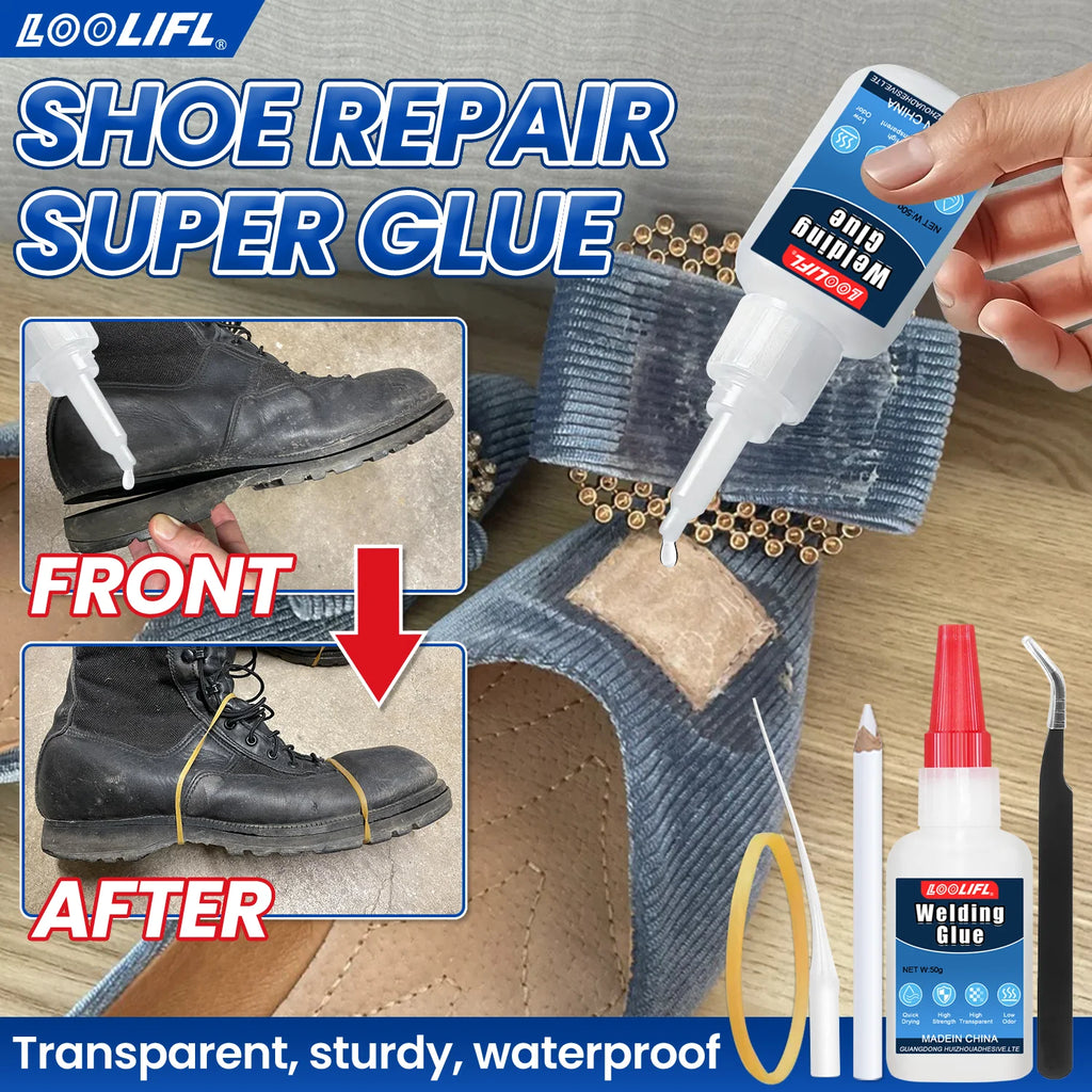 Shoe Repair Glue Is Flexible, Waterproof, Transparent, and Super Strong Glue, Used for Shoe Soles, Sports Shoes, Boots and Heels
