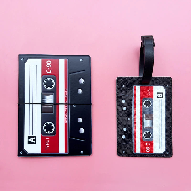 2pcs/Set Passport Holder Luggage Tag Travel Passport Protective Cover Suitcase Label Name ID Address Holder Travel Accessories
