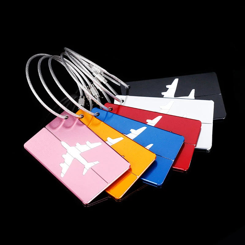 New Fashion Luggage Tags Aluminium Alloy Women Men Travel Luggage Suitcase Straps Baggage Name Label Holder Travel Accessories