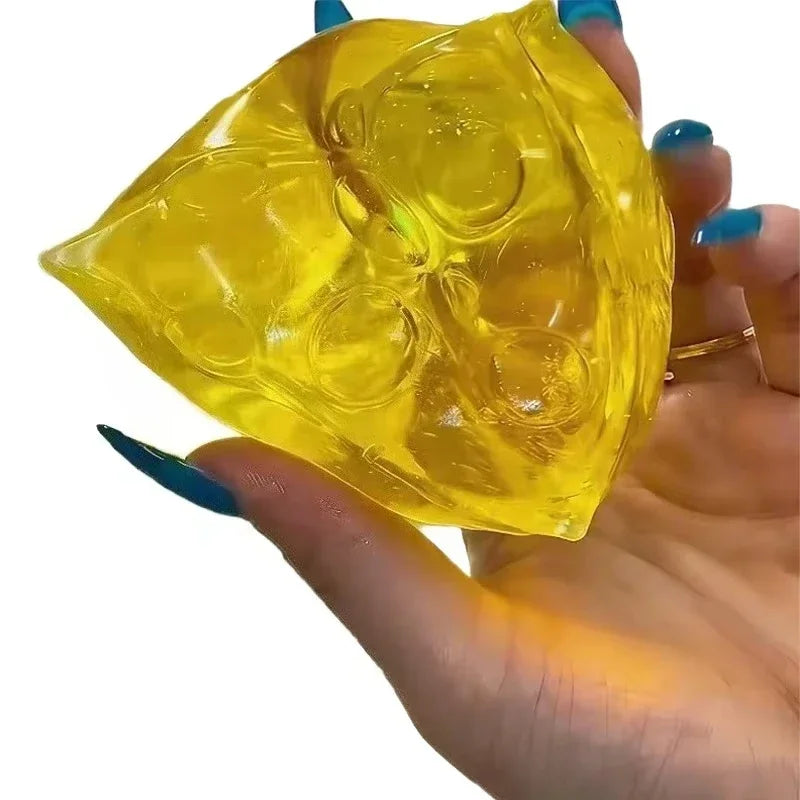 Squishy Honey Cheese Square Fidgets Toys Super Soft Mochi Cheese Squeeze Toy Funny Anti-stress Sensory Toy for Adults Gifts