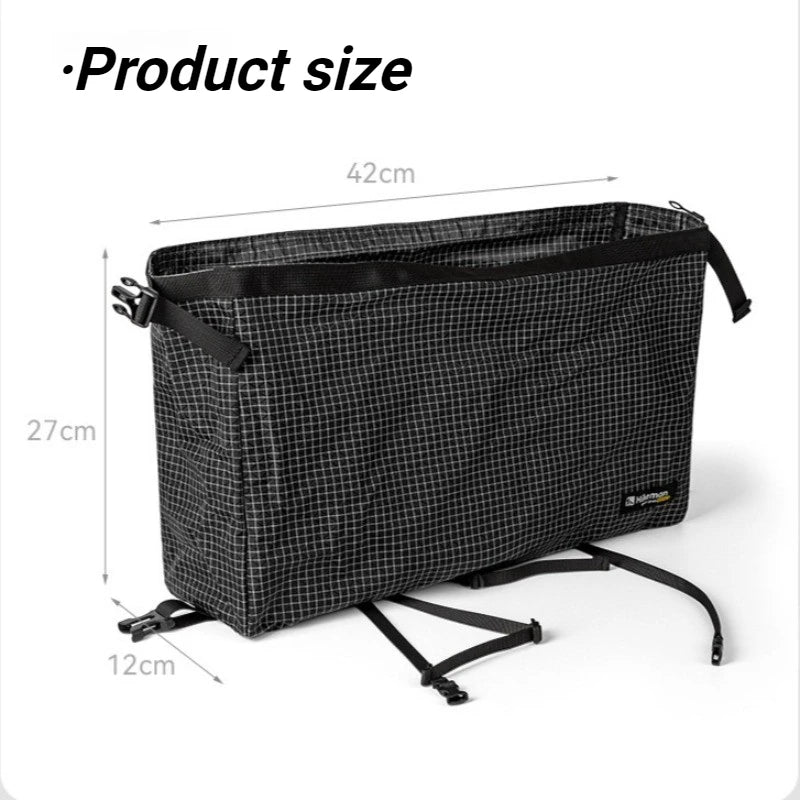 Ultralight 12L Waterproof Dyneema Expansion Pouch Multifunctional Top Lid External Storage Bag for Hiking Mountaineering Camping