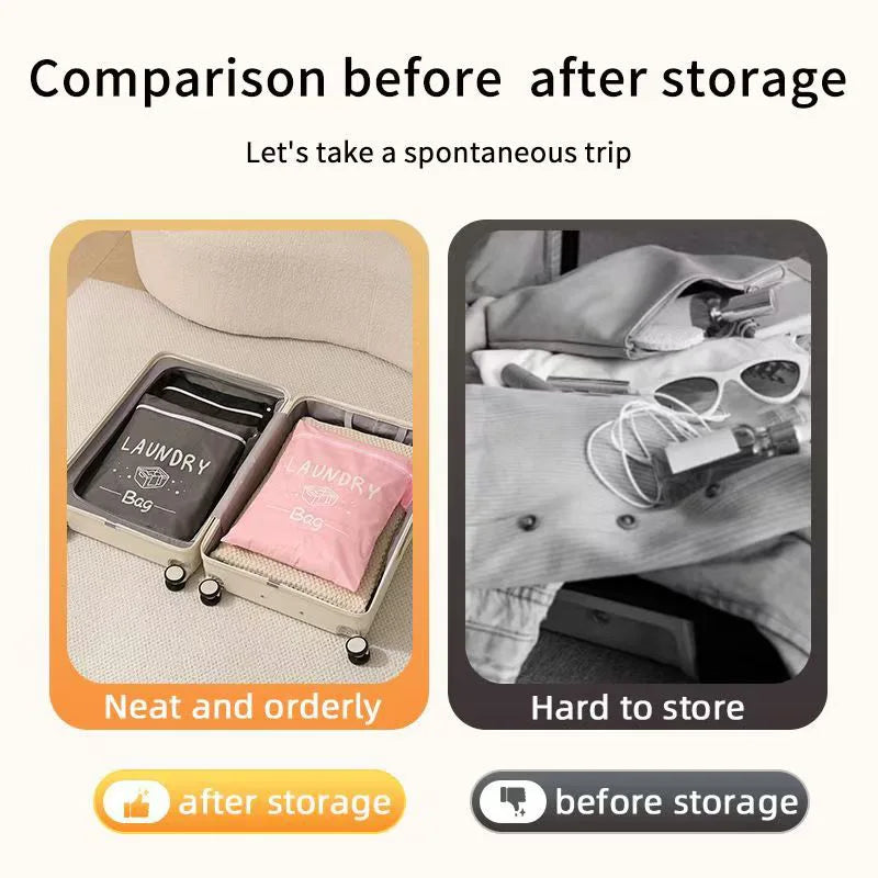 Portable Dirty Clothes Storage Bag Laundry Bags Oxford Waterproof Storage Pouch For Swimming Fitness Beach Clothes Organizer Bag