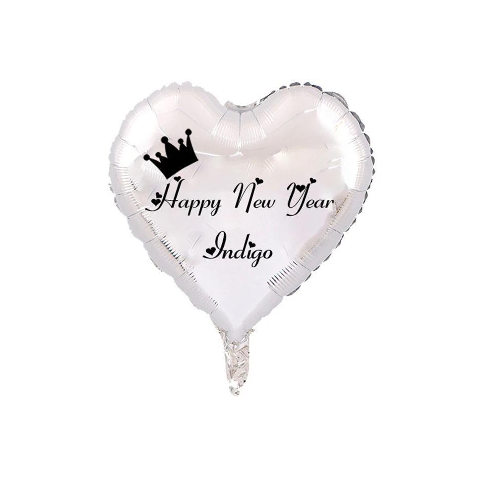 Custom Heart Balloon Customizable Personalized Name Text Home Party Decoration Crown Balloon Birthday Gift Custom Name Balloon
