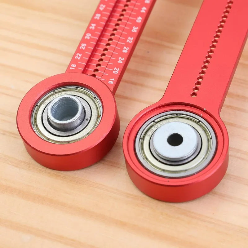 Adjustable Rotary Ruler Woodworking Drawing Circular Drawing Tool Hole Ruler for Carpenter Drafting DIY Marking Compass Tools