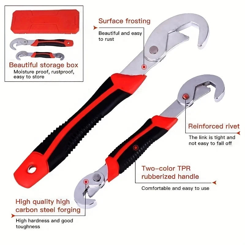 Multifunctional Universal Spanner, 6-32mm Adjustable Wrench, Anti-slip Stainless Steel Tool for Workshop & Woodworking