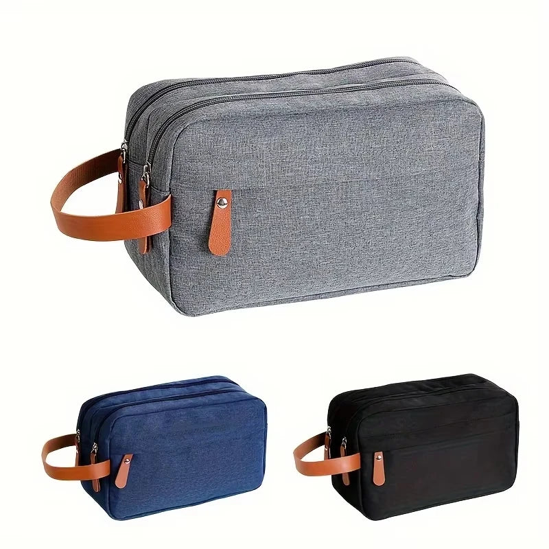 Large Capacity Portable Makeup Bag Cationic Travel Storage Bag Divided Toiletry Bag Handheld Storage Solution