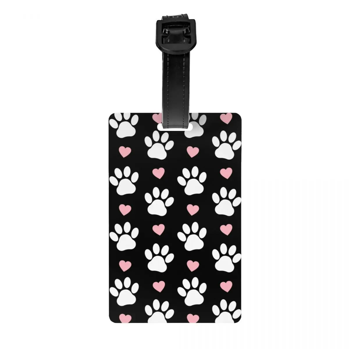 Custom Dog Lover Pet Paw Heart Luggage Tag for Suitcases Fashion Baggage Tags Privacy Cover Name ID Card