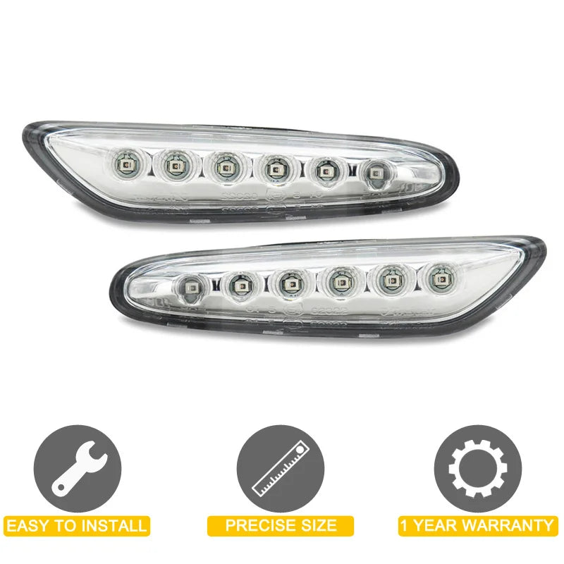 12V Clear Lens LED Side Marker Lamp Assembly For BMW E46 E60 E61 E81 E82 E87 E88 E90 E91 E92 E93 X1 X3 Blinker Turn Signal Light