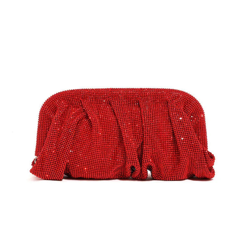 XMESSUN New Diamonds Evening Clutch Bag for Women,Fashion Designer Wedding Party Pouch Bag Lady Chain Shoulder Crossbody Bag