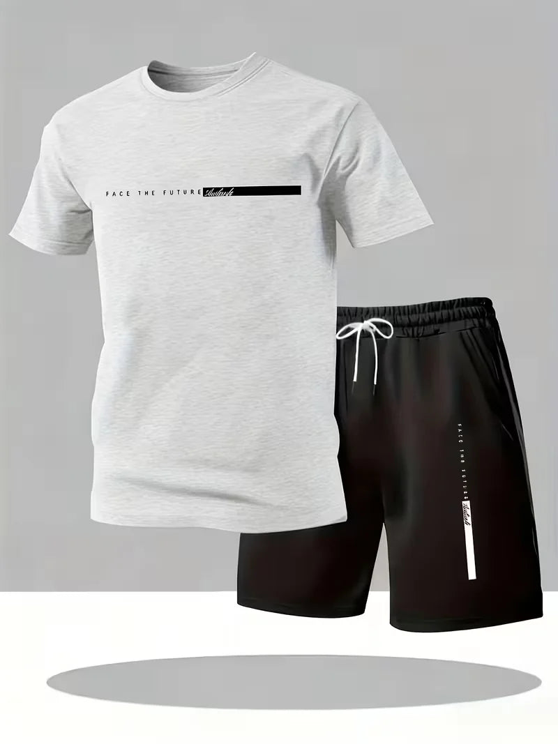 New Street Trendy Men's Summer Breathable Sportswear Short Sleeve Shorts Lightweight Quick Drying Comfortable Fashionable Sports