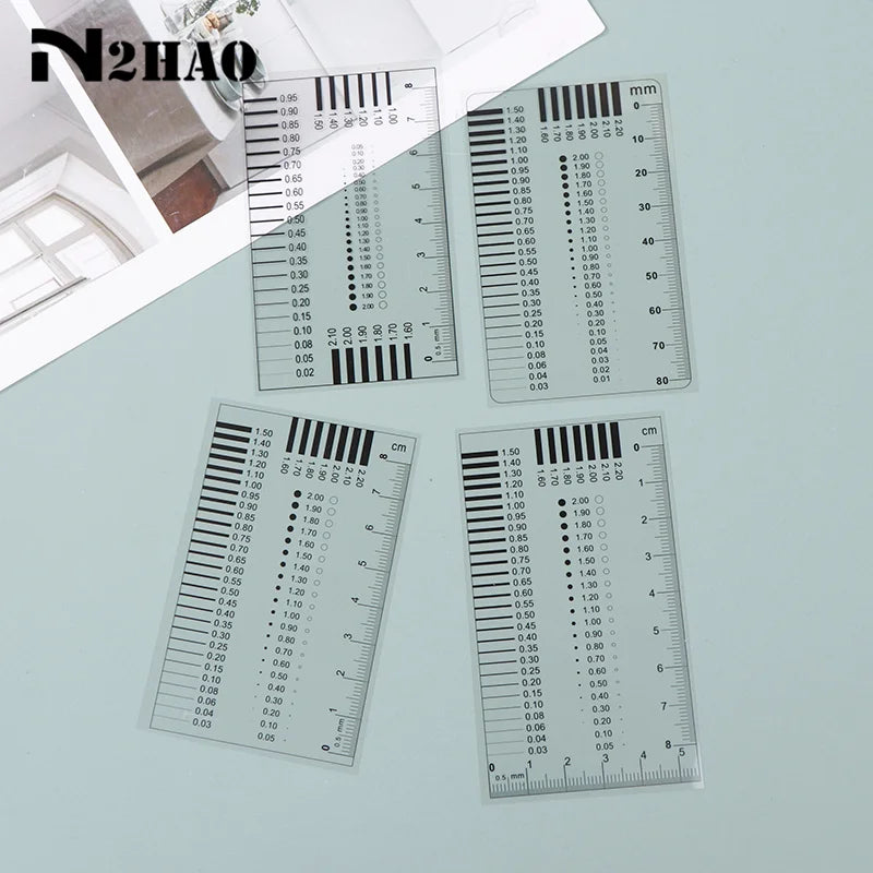 Measuring Pass Badge Gauge Stain Card Point Gauge Wire Gauge Transparent Film Ruler Welding Gage Stain Crack Contrast Ruler
