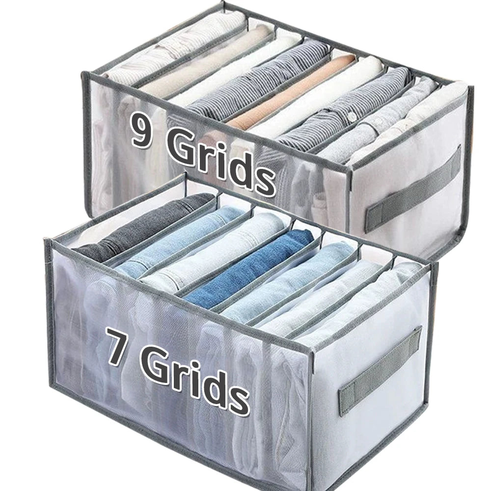 Pants T-Shirt Storage Box With Handle Closet Organizers and Storage for Clothing Jeans Closet Separator Box Home Storage Supplie